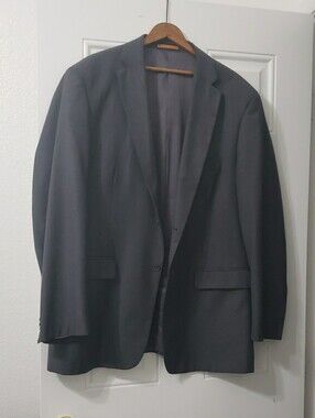 Men's Sergio Martini Size 48R / 42W Gray Suit Jacket Blazer